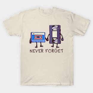 Never Forget VHS Cassette T-Shirt